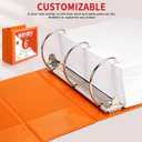 Sinload 4 Pcs 6 Inch 3 Ring Binders, Multicolored View Binder with Pockets
