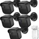 Blink Outdoor Camera Wall Mount Compatible with 2K+ & 4th Gen,3 Pack Weatherproof Protective Housing,360 Degree Adjustable with Blink Sync Module Core Outlet Mount for Blink Camera System ( 5 + 1 ) Pack, Black)