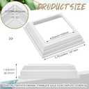 Thyle 8 Pcs True 4x4 Inches Vinyl Post Skirt Post Base Cover Column Wraps for Porch Deck Base Vinyl Sleeve White Trim for Hand and Stair Rails