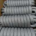 3/4" x 25' Dock Lines 4 Pack, Boat Dock Lines Double Braided with Pre-Spliced 15" Loop, Boat Rope Marine Rope High Strength Mooring for Docking Tie Down (Gray)