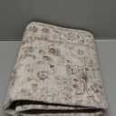 WondRg 2x3 Washable Neutral Area Rug Brown Vintage Entryway Kitchen Carpet Non-Slip Soft Low Pile Floral Indoor Small Throw Rug for Bedroom Bathroom Entrance