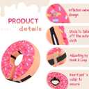 Supet Inflatable Dog Cone Collar Alternative After Surgery, Dog Neck Donut Collar Recovery E Collar for Neuter, Soft Pet Cone for Small Medium Large Dogs (Pink, XL)