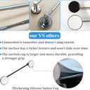 Sneatup Suction Cup Extendable 17-29" Stainless Steel Towel Bar (Matte Black)