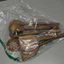 Non-Toxic Cooking Utensils  6-Piece Kitchen Utensils Set, Glue-Free & One-Piece Wooden Spoons for Cooking, Natural Wooden Utensil Set with Plant-Based Finish, Free of Forever Chemicals