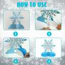 9Pcs Winter Wonderland Decorations 3D Snowflake Honeycomb Table Centerpieces for Frozen Winter Blue White Theme Christmas Baby Shower Birthday Party Supplies (Snowflake)