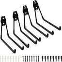 Garage Storage Hooks - 7.5 Inch Long Wall Mount Hanger, Garage Organizer Heavy Duty Utility Hooks for Ladder, Ski, Chairs, Garden Tool, Bulk Items