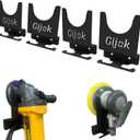 Angle Grinder Holder & Tool Wall Mount Bracket for 5 Inch Grinders, Impact Wrench & Other Tools Storage Rack (4, Black)