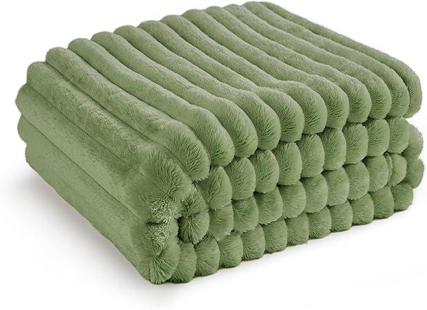 Bedsure GentleSoft Christmas Throw Blanket for Couch - Cozy Soft Blankets for Women, Cute Small Fleece Christmas Throws Gifts for Teens Girls Room Home Decor, Reseda, 50x60 Inches