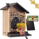 Smart Squirrels-Proof Bird Feeder with Camera Solar Powered, AI Identify Bird Species, Instant Notification Camera, CCPA Data Security, 3.2L Ultra Large Capacity Gift