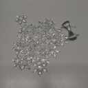 Wettarn 30 Pcs Acrylic Crystal Christmas Balls Ornaments, Clear Crystal Glass Christmas Diamond Ornaments Raindrops with Silver Thread for Hanging Decorations(Snow)