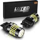 LUYED 3157 LED Bulb Reverse Light Bulbs, 1800 Lumens 4157 3156 Super Bright for Tail Brake Lights Backup Lights Turn Signal Lights, 2 Pack