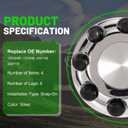 LEAPTREND 8 Lugs Chrome Wheel Center Caps (New Glossy Silver Design) 4pcs Fit for 1998-2013 Chevy/Chevrolet Silverado Avalanche Suburban&GMC Sierra Yukon 1500 2500 3500 Rim Hub Cover, Replace 15039489, 7.91 Inches