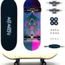 Pro Fingerboard 32mm Wooden Board Professional Finger Skateboard Trucks CNC Wheels with Bearings (Death)