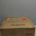 42 Inch Black Ceiling Fans with Lights and Remote, LED Low Profile Flush Mount Ceiling Fan for Bedroom, Living Room, Patio, Quiet DC Motor, 5 Blades