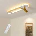 31.4inch Modern LED Ceiling Light 40w Gold Linear Ceiling Light, Gold-31.4inch-1pack