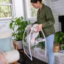 Ingenuity Soothe 'n Delight Compact Portable 6-Speed Plush Baby Swing with Music, Folds Easy, 0-9 Months 6-20 lbs (Cozy Kingdom)