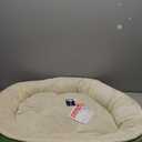 Furry Friends Pet Bed Lime Green and Beige, 30in x 8in