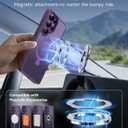 for Samsung Galaxy S26 Ultra Case with Magnetic Invisible Stand, [Compatible with MagSafe] [Military Drop Protection] Shockproof Slim Translucent Matte Case for S26 Ultra, Purple