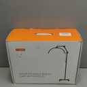 Half Moon Light for Eyelash Tech, 27.5” Ultra-Wide 45W Lash Light with 392 LEDs, Adjustable Height Esthetician Light with Phone Holder, Dimmable Tattoo & Nail Tech Lamp, Salon Lighting(Black