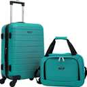 Wrangler Smart Spinner Hardside Luggage, 2 Piece Set, Teal