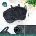 2 x 12 Pack Makeup Remover Cloth, 6" x 6" Reusable Makeup Remover Towels Face Washcloth for Washing Face, Makeup Remover Pads Cosmetic Face Wash (Grey)