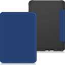 Xuanbeier Case Compatible with Kindle Paperwhite 7 inch (12th Generation)-2024 Release,Soft TPU Transparent Back Protective Cover with Auto Wake/Sleep,Navy