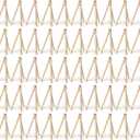 50 Pack 6 Inch Mini Wood Display Easel, Natural Wooden Mini Easel Artist Stand Wood Artist Tabletop Canvas Stand for Painting Arts Crafts Easels for Display Cards Photos Phone Stands