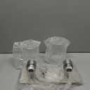 Bathroom Light Fixtures, 2-Light Brushed Nickel Bathroom Vanity Light, Modern Wall Sconces with Clear Glass Shade for Hallway Kitchen Foyer