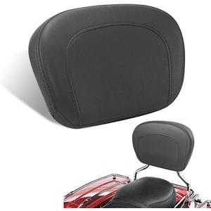 WOWTK Black Passenger Backrest Pad, Sissy Bar Pad for Harley Touring Electra Glide/Road Glide/Road King/Street Glide/Trike Freewheeler FLRT Models, for Standard Height/Tall Touring sissy bar uprights