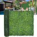Artificial Boxwood Roll Panels: 40"x 140"(39.2 SQFT) UV-Anti Faux Ivy Leaves Grass Wall for Patio Balcony Privacy, Garden, Backyard Greenery Wall Backdrop and Fence Decor