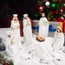 Nativity Sets for Christmas Indoor, Hand-Painted Nativity Scene Indoor 7.5" Holiday Decoration, 9-Piece Set