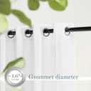 PONY DANCE White Sheer Curtains 108 inch Long - Non See Through Sheer Curtains for Living Room Bedroom - Privacy Window Semi-Sheer with Light Filtering, Wrinkle-Resistant Fabric, White, 52x108 Inch