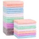 Orighty Baby Washcloths 24-Pack(7''x9''), Microfiber Coral Fleece Baby Towels, Super Soft and Absorbent Wash Cloths for Newborns, Infants and Toddlers, Gentle on Delicate Skin for Face Hands and Body