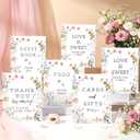 Yookeer 6 Pcs Wildflowers Wedding Table Decor Spring Floral Bridal Shower Thank You Centerpieces Party Supplies with Stand Take One Sign for Food Drinks Favors Sweet Cards Gifts Guest Book Signs 8x10"