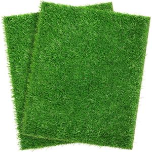 Artificial Dog Grass Pee Pad 26" x 17" 2 Pack, Washable Indoor Potty Training Replacement Grass Turf for Puppy, Reusable Realistic Fake Grass Pads for Dogs, Easy to Clean with Drainage Holes