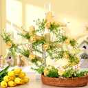 Mindsoft 12 Pcs Christmas in July Tree Ornaments Summer Bird Hanging Decorations Yellow Bird Party Decor Wreaths for Summer Home Supplies Party Gifts