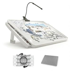1500 Pieces Rotating Puzzle Board with 6 Drawers and Cover 35"x26"Portable Spinning Plastic with Rotating & Tilting Jigsaw Puzzle Table for Adults Gift for mom