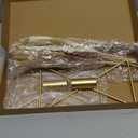 Peryiter 2 Pcs Boho Gold Wall Decor Metal Wall Art X Shaped Hanging Planters with Artificial Pampas Modern Home Gold Bathroom Decor for Bedroom Living Room