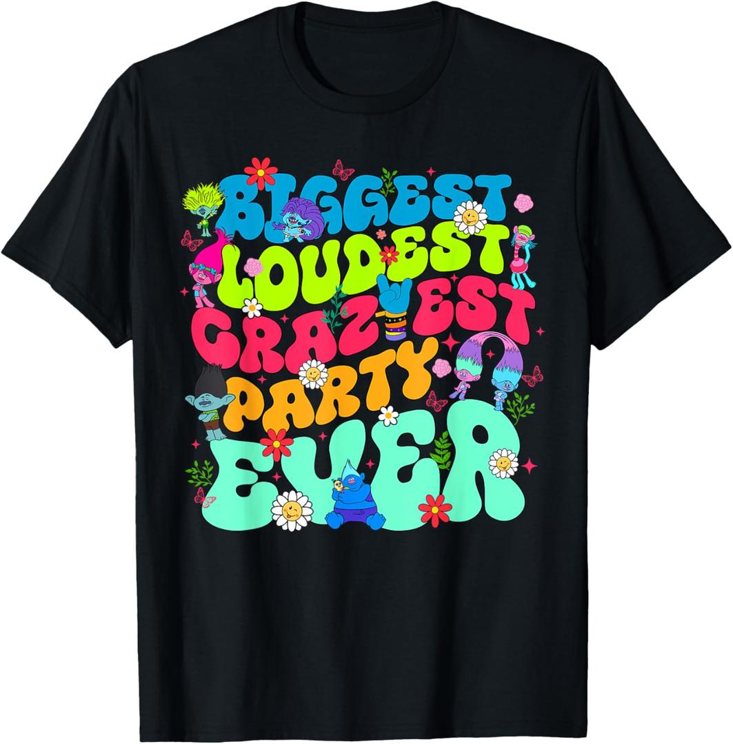 Biggest Loudest Craziest Party Ever,Family Matching Birthday T-Shirt (Small, Black)