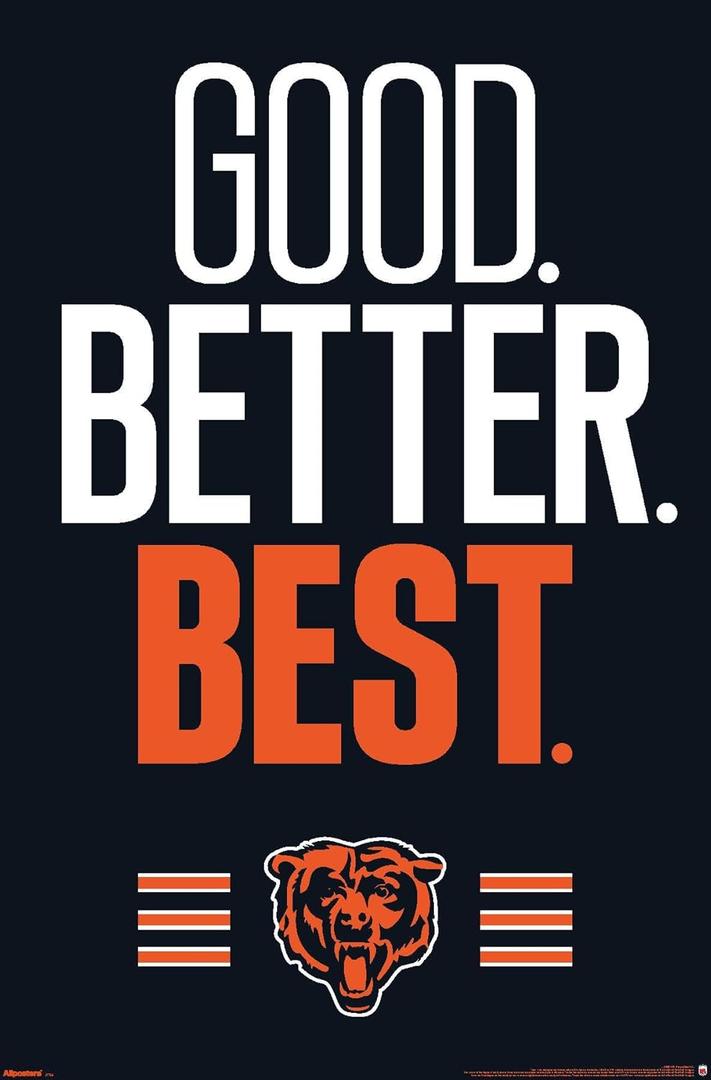 NFL Chicago Bears - Good Better Best Wall Poster, 34L" x 22.4W", Premium Unframed Version