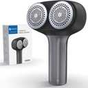 Electric Fabric Shaver,Rechargeable Lint Remover,Sweater Shaver,Dual Motors Drive and with Replaceable six-Blade Blades,LED Display,3-Speed,Lighting Assistance,for Clothes Couch Furniture