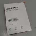 Flat Plug Power Strip Surge Protector, 5ft Ultra Thin Extension Cord with 4 USB Wall Charger(2 USB C Port), 6 Widely-Spaced Outlets Power Strip Compact for Travel, Office, Dorm Room Essentials (Black)