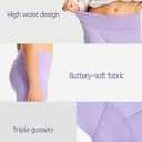 Girls Thermal Fleece Lined Leggings, Warm Winter Yoga Pants for Kids Toddlers Youth (Purple, XXL)