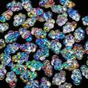 Liliaafar 50 Pcs Fake Bubble Clusters for Dollhouse Mini Bathtub Dollhouse Accessories AB Colors Acrylic Bubble Cloud Beads Doll House Items for Fairy Garden Beach DIY Craft
