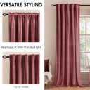 MIULEE Velvet Curtains 96 inches 2 Panels - Luxury Blackout Curtains for Bedroom Living Room Thermal Insulated Super Soft Window Drapes Rod Pocket & Back Tab, Dusty Rose Pink, W52 x L96 inches