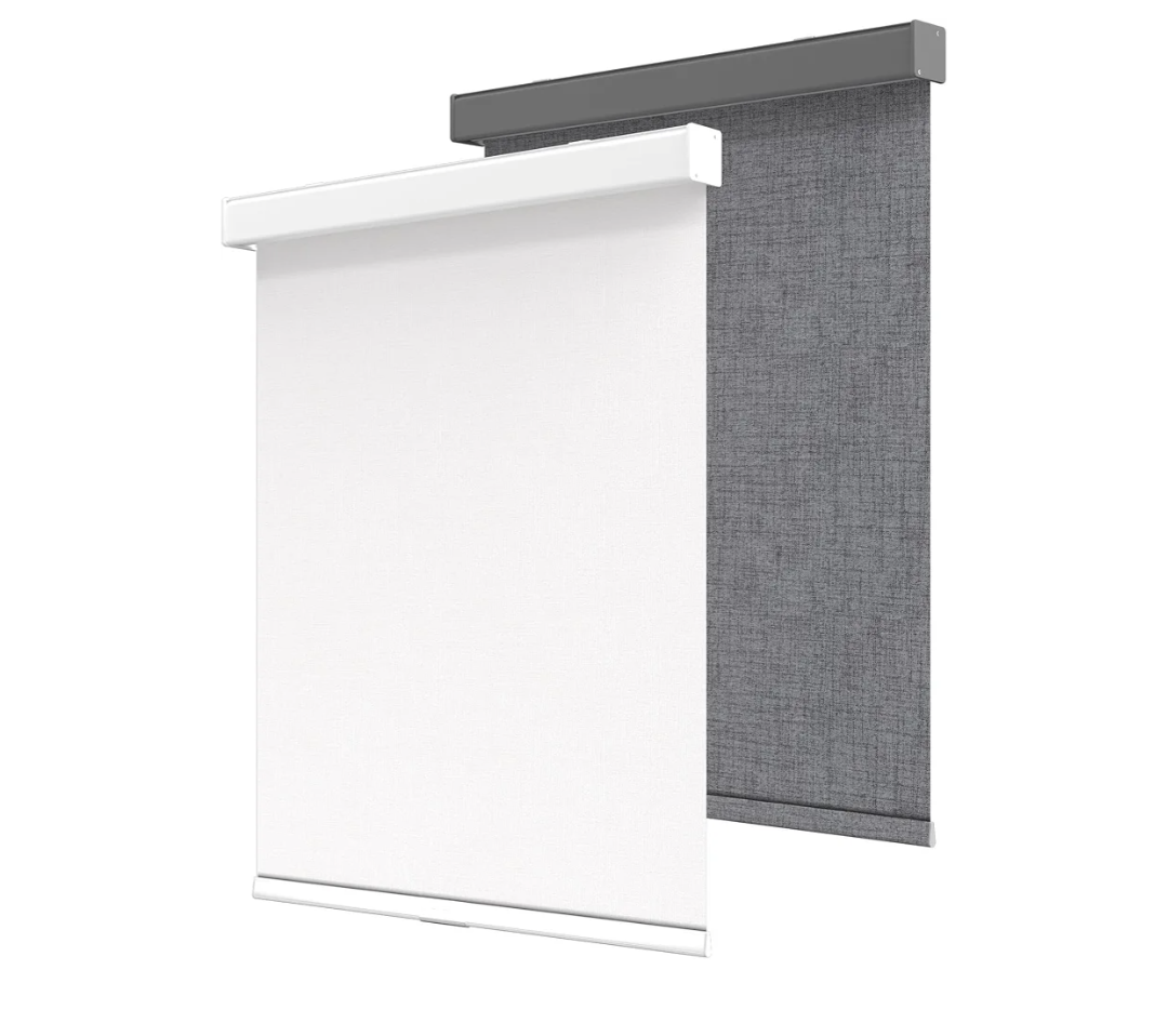 GENIMO 100% Blackout Blinds for Indoor Windows, Cordless Window Shades, Jacquard Thermal Insulated, UV Protection Fabric, Window Blinds for Home, Office, Bedroom, Easy to Install, White, 29" W X 72" H