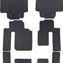 Custom-fit for 2008-2015 Mazda CX-9/ CX9 Floor Mats 3-Row All-Weather Rubber Floor Liners Heavy Duty Set (Black)