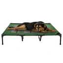 Elevated Dog Bed - 48x35.5-Inch Portable Pet Bed with Non-Slip Feet - Indoor/Outdoor Dog Bed or Puppy Cot for Pets up to 110lbs by PETMAKER (Green)