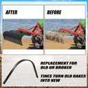 Blulu 6 Pack Rock Rake Tines 1" x 5/16" One Bolt Mount Replacement for Landscape Rakes Heat-Treated Clam Rake Tines for Clamming Yard Equipment Maintenance and Restoration