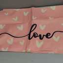 Artoid Mode Pink Love Hearts Placemats Set of 4, 12x18 Inch Seasonal Table Mats for Party Kitchen Dining Decoration